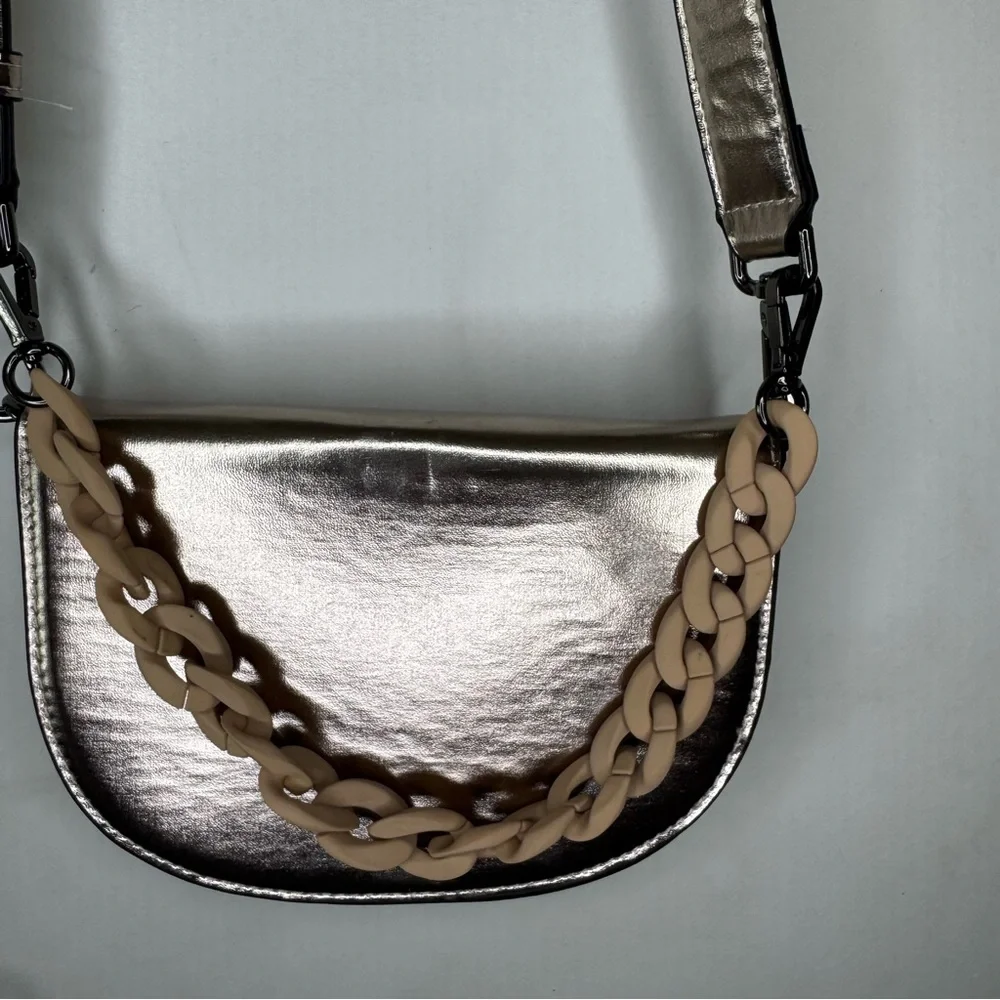 THINK ROYLN Faux Leather Crossbody Saddle Bag